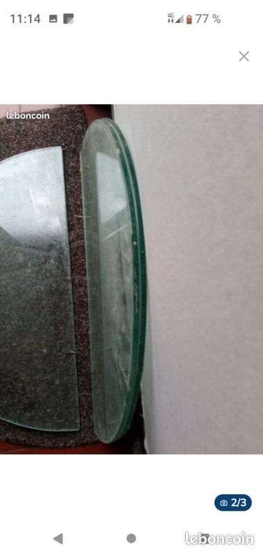 Lot de trois tablettes en verre pour étagère (image 2)