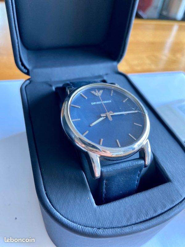 Montre emporio armani acier / cuir (image 3)