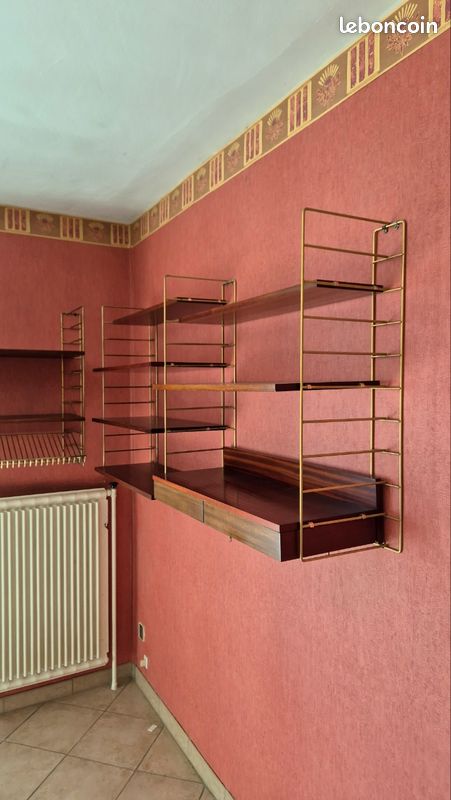 Bibliothèque étagère mural vintage (image 1)