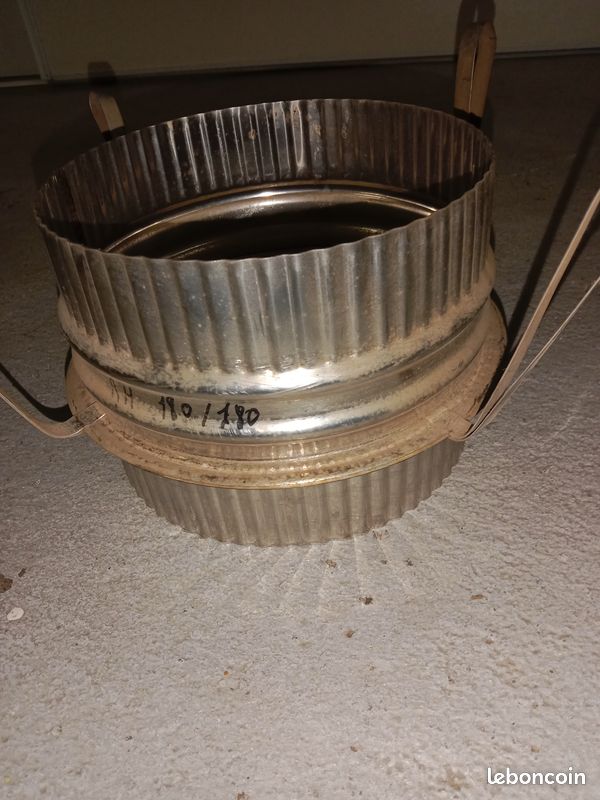 Raccord inox pour gaine ou tuyau de poêle (image 1)