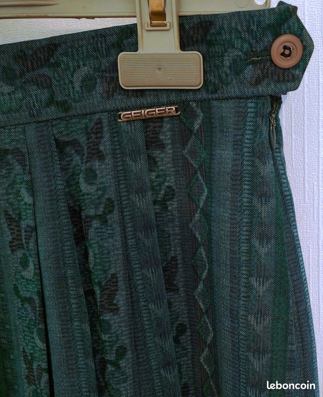 Jupe Midi Jacques Vert Femme - Bleu Ligne A - Taille 10 - Polyester - Occasion Parfait état