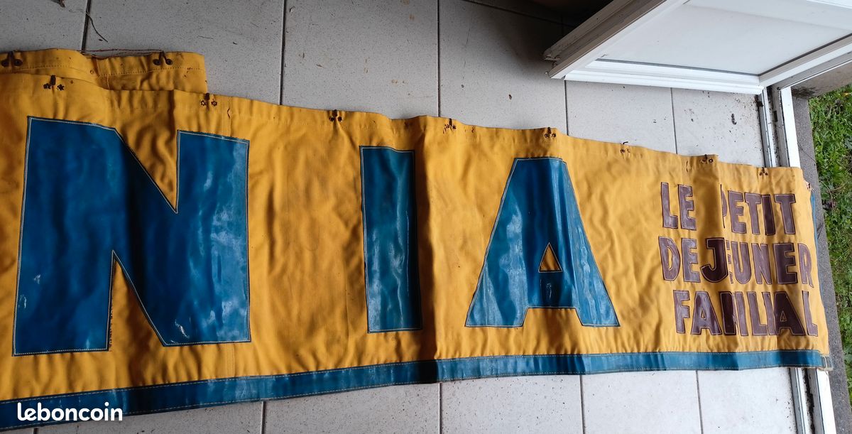 Ancien Fanion Boca Juniors - Tissu - Fabrication Française - Occasion