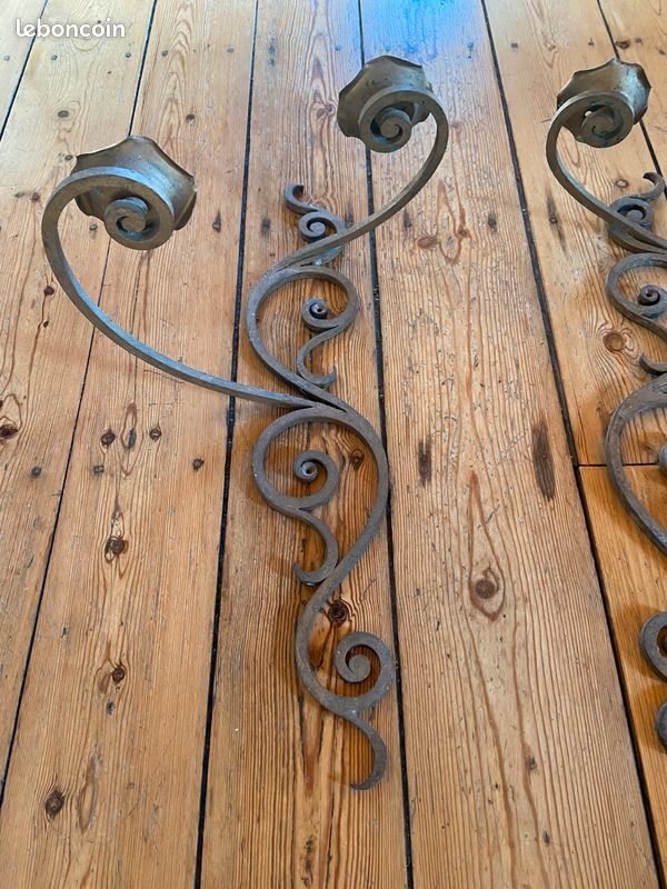 Paire d’appliques en fer forgé (image 5)
