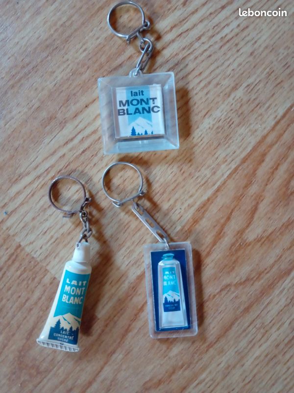 Lot de 4 anciens portes clés Lait Mont Blanc (image 3)