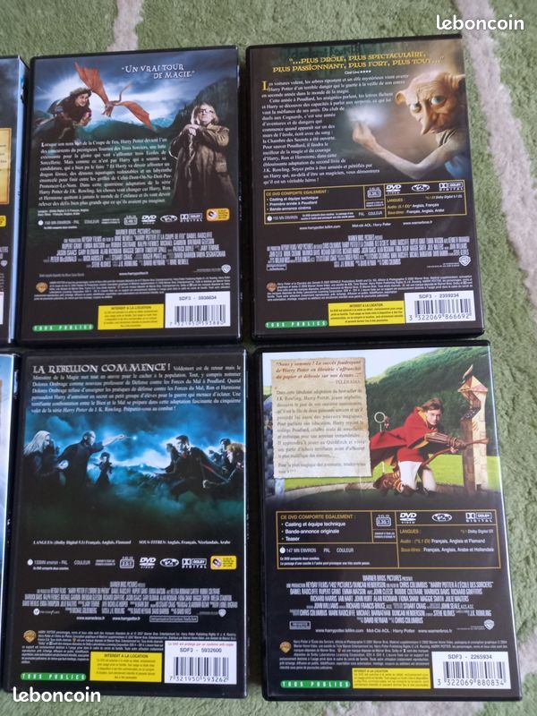 LOT de 11 DVD HARRY POTTER dont 3 COFFRETS de 2 DVD Editions Spéciales TARIFS à l'unité de 6 à 10 euros INFOS dans DESCRIPTIF OFFRE SPECIALE pour l'achat du LOT / bobp (image 5)
