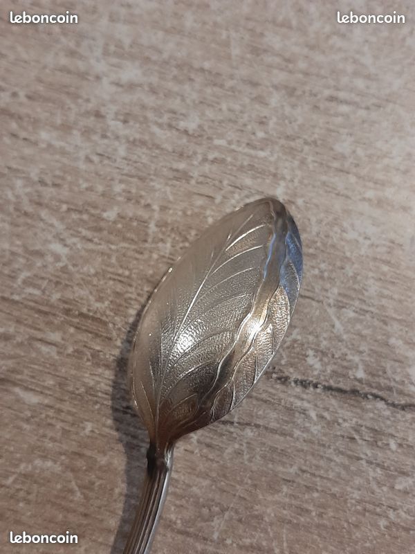 6 cuillères à café, moka en métal argenté Deetjen style