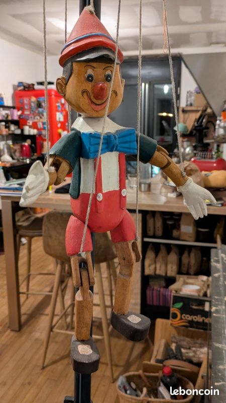 Marionnette en bois ancienne pinocchio - Collection