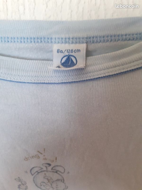 Maillot de corps bleu 8 ans (image 3)