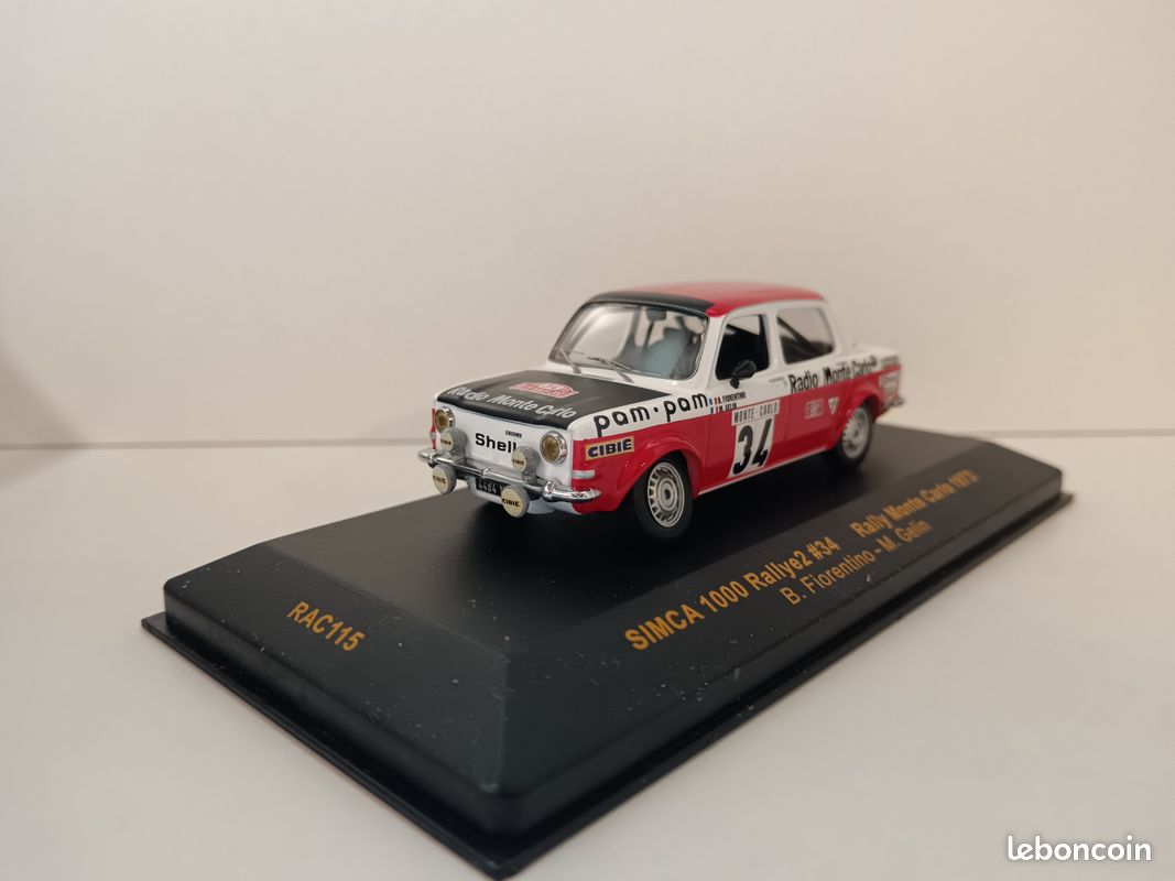 Simca 1000 Rallye 2 - Fiorentino Rallye Monte Carlo 1973 - IXO 1/43 (RAC115)
