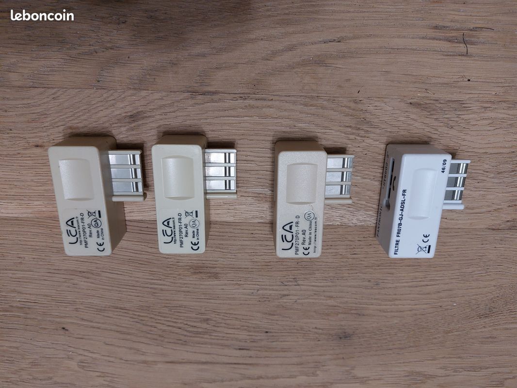 4 Adaptateurs Téléphoniques Prises Filtres (image 1)