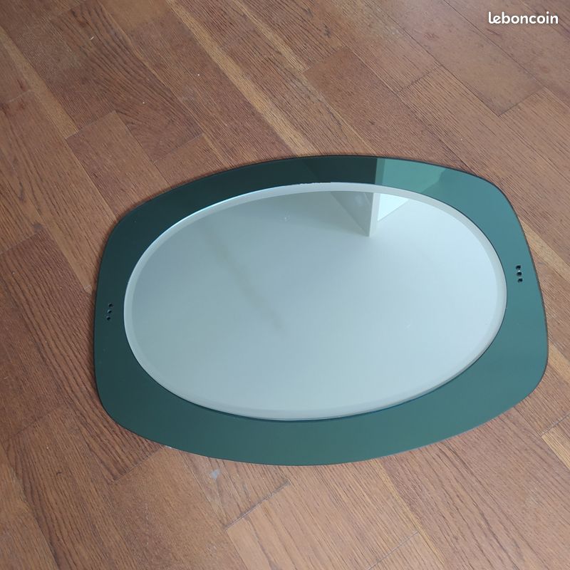 Miroir vintage salle de bain en verre ISA Bergamo vers 1980 (image 9)