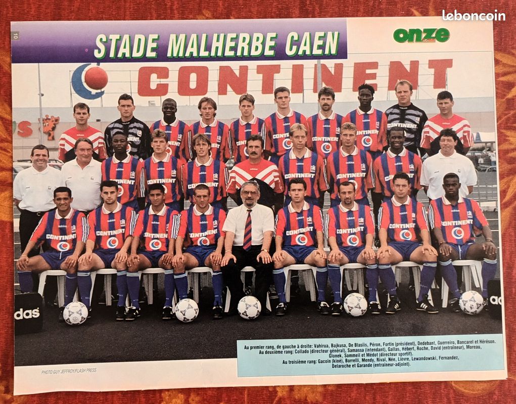 FICHE FOOTBALL ONZE MONDIAL Luc Borelli Stade Malherbe de Caen