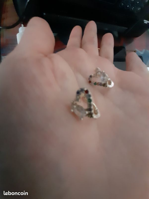 Boucles d'oreilles argent (image 1)