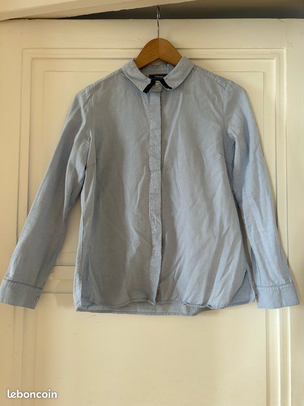 Chemise bleue Oxford en coton T36 Sinéquanone TBE (image 1)