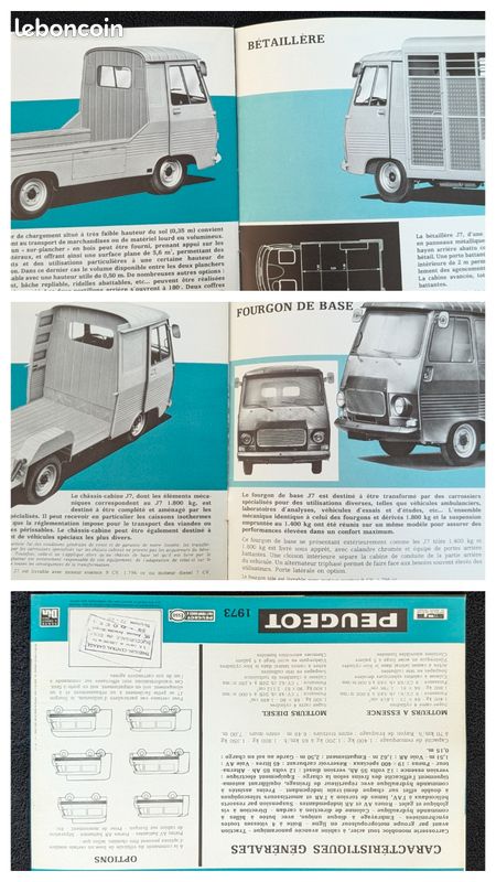 Brochure catalogue PEUGEOT J7 1973 (image 3)
