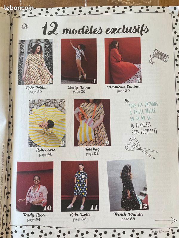 Patron De Couture Vintage Modes Et Travaux N°2834 - Fabrication Française - Occasion