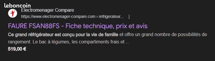 Refrigerateur marque faure neuf (image 5)