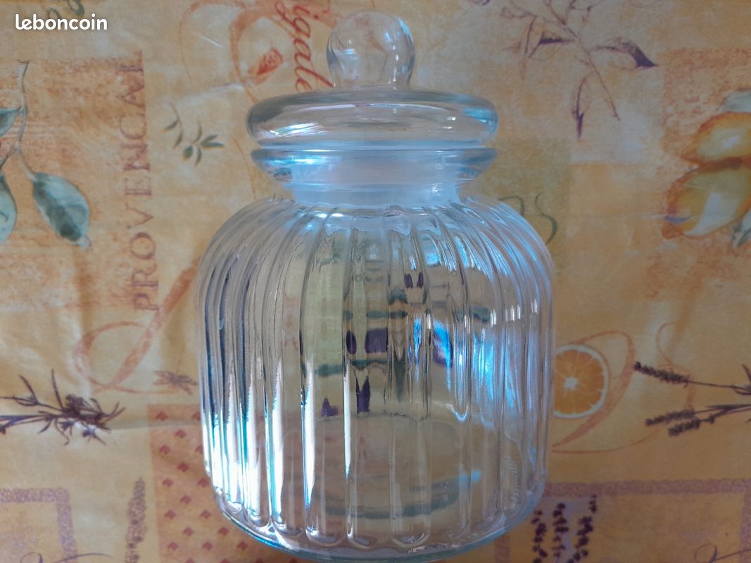 Bonbonnière boîte à biscuits verre bouchon étanche (image 1)