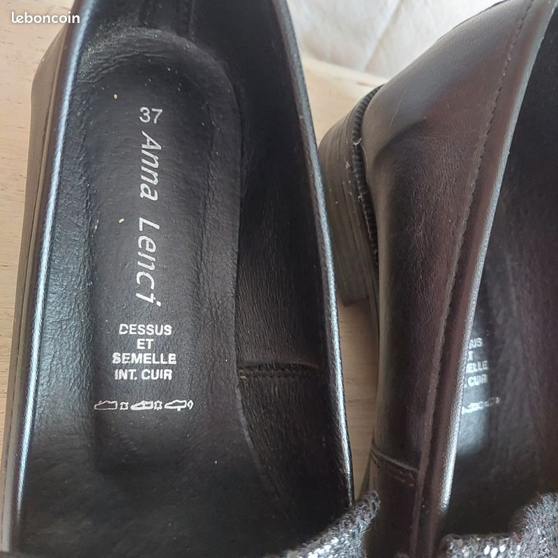 Mocassins Noirs Femme La Bottine Souriante - Taille 37 - Excellent état