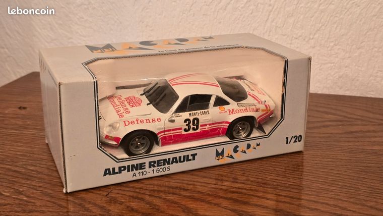 Alpine Renault A110 1600 S échelle 1/20 – Voiture Miniature Macadam – Modèle 1958 Métal