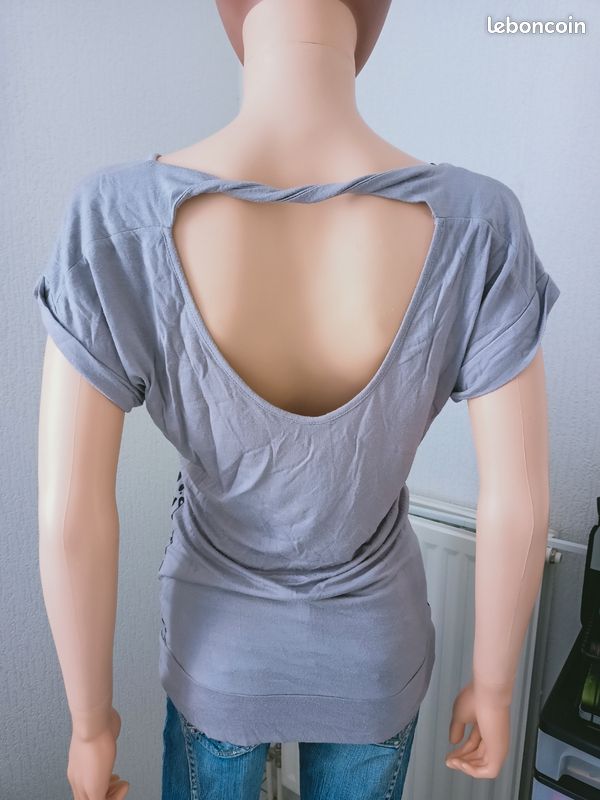 Haut long gris léopard M H*75 (image 6)
