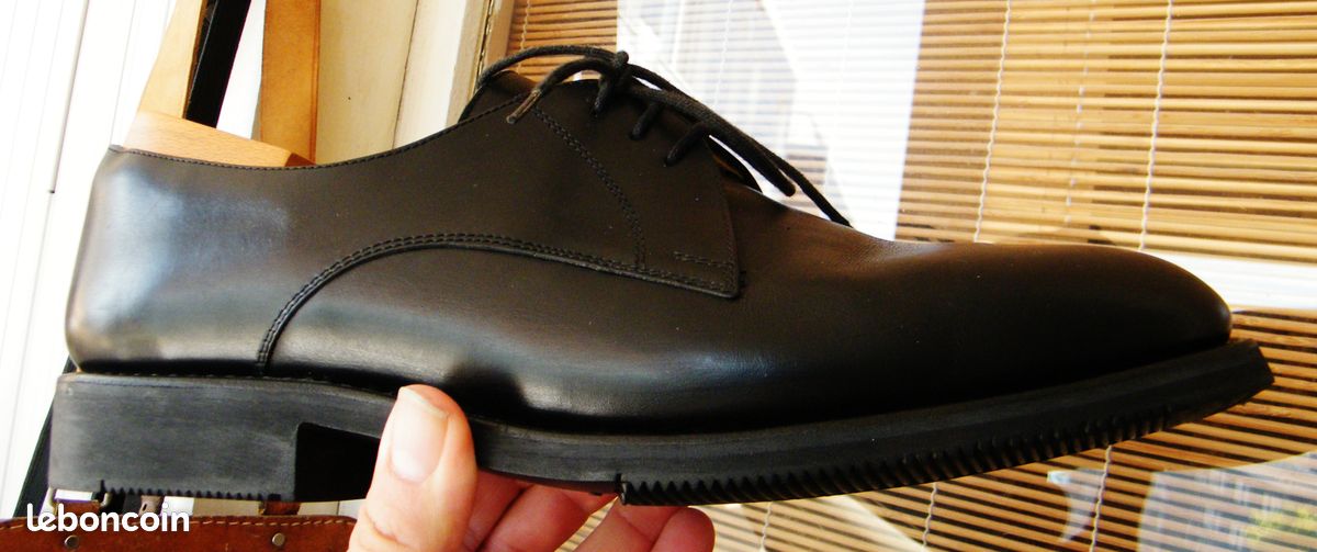 Chaussures en cuir noir Marbot (cousu Goodyear) tbe 45,5 46 homme (image 9)
