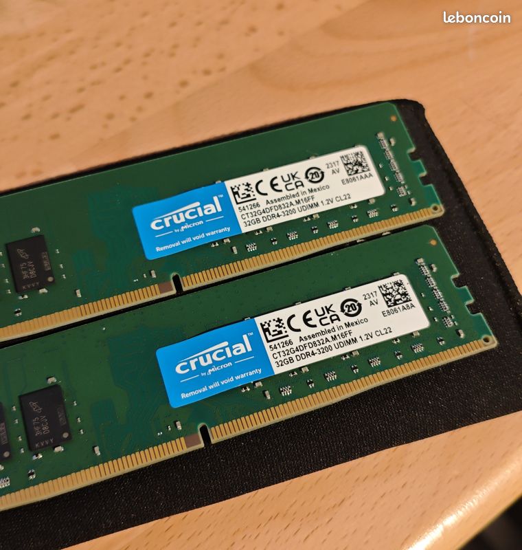 RAM Crucial 64 Go DDR4-3200 (2x32 Go) (image 1)