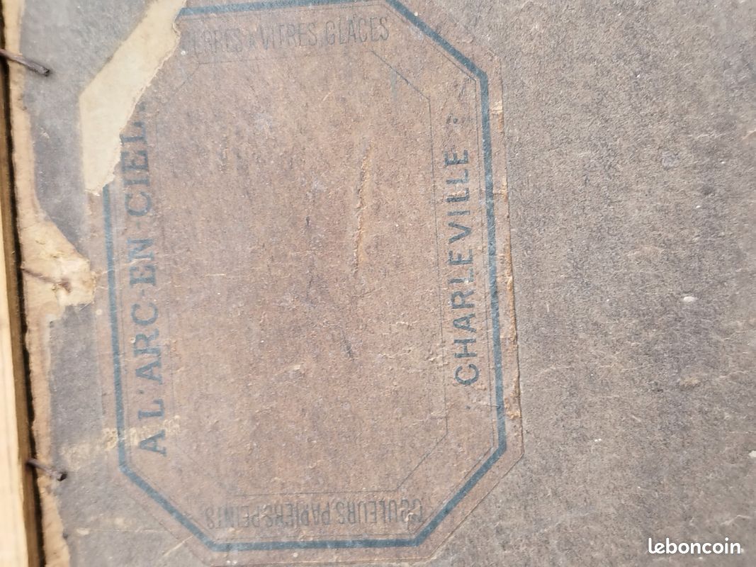 Tableau papier peint encadrement doré très ancien (image 18)