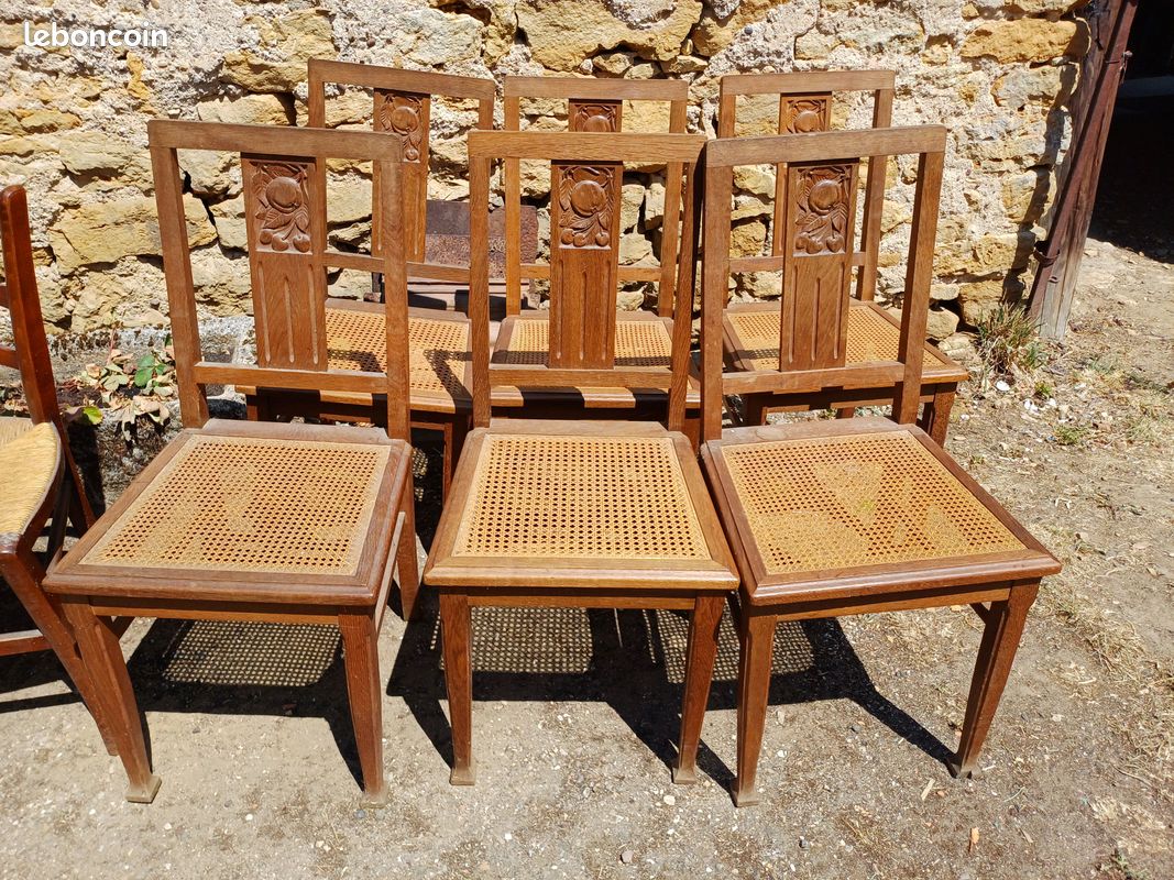 Lot de 6 chaises en bois (image 1)