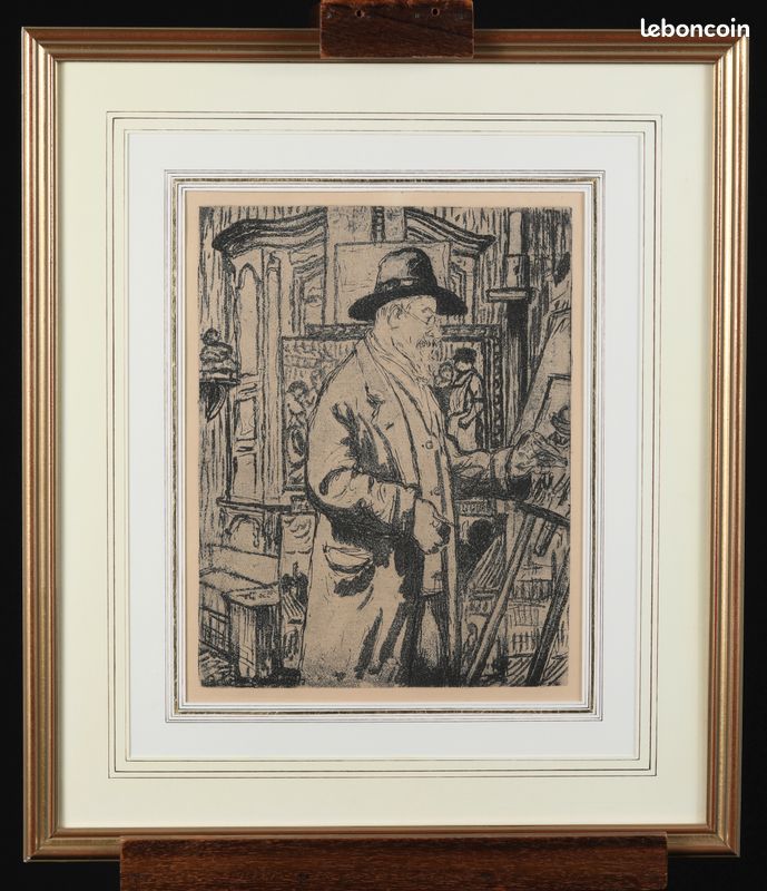 🇨🇵️ Joseph-Victor Roux-Champion / Eau-forte et aquatinte / Portrait de Maximilien Luce / 1927 🇨🇵️ (image 1)