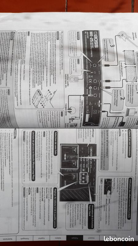 Mode d'emploi pédale d'effet ME 25 7 langues (image 2)