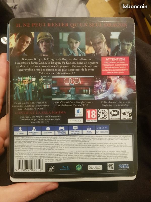 Yakuza Kiwami 2 – Édition Promo Presse – PS4 – Complet – PAL – Rare
