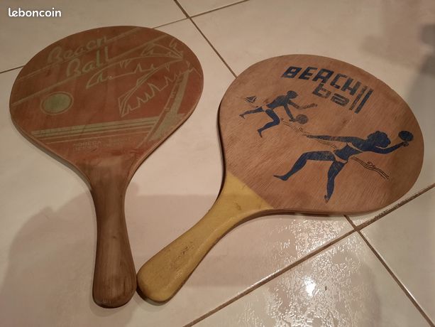 Lot De 2 Pagaies De Ping-pong Vintage Stiga - Rouge Et Vert - Très Bon état