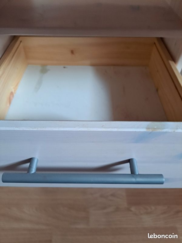 Lit mezzanine double,bureau, sommelier matelas (image 12)