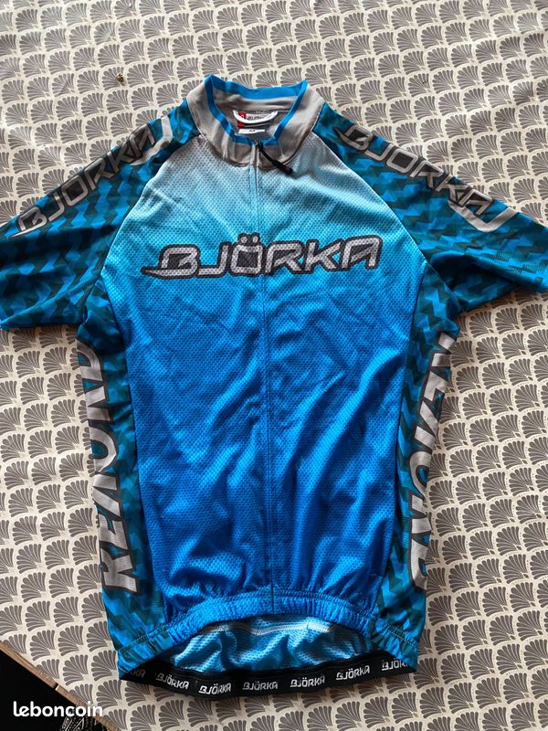 Bjorka Maillot Velo Bleu Maillot Cycliste De Marque Bjorka