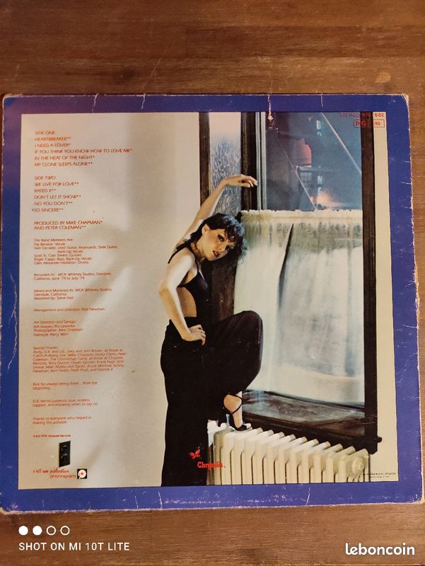 Pat Benatar – In The Heat Of The Night Vinyle, LP, Album, 33 tours (image 2)