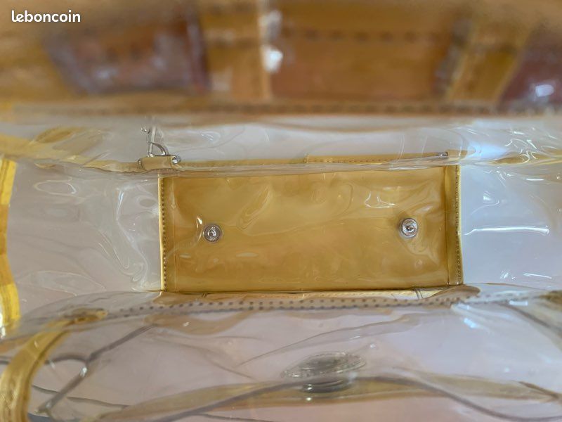 Sac à main ou bandoulière transparent et jaune (image 14)