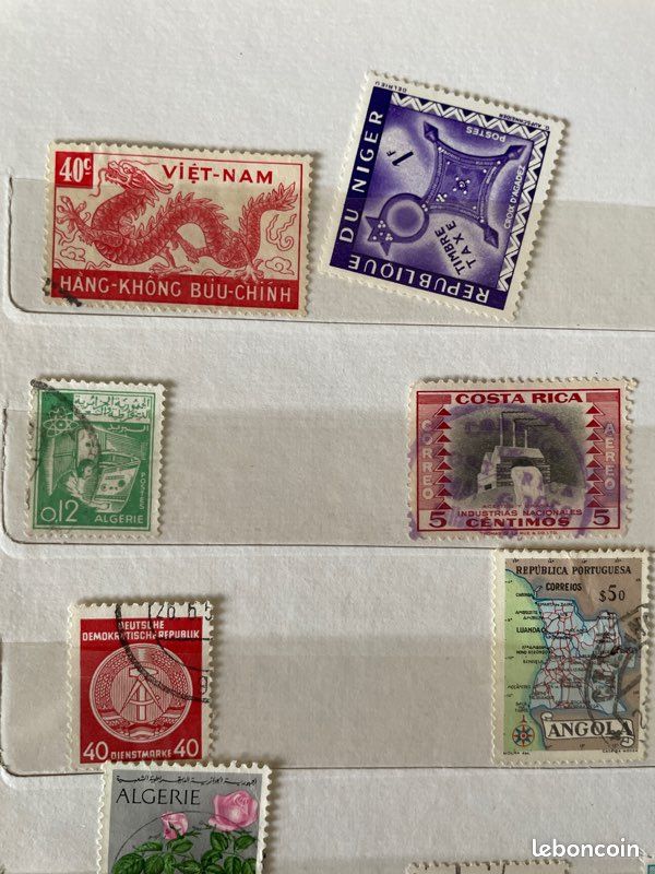 Lot timbres monde anciens et colonies – Indochine, Vietnam, Angola, Algérie, Europe (image 2)