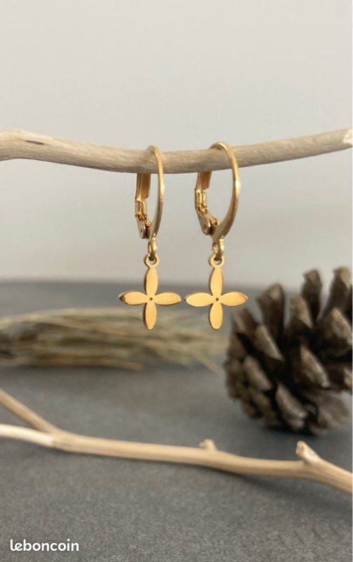 Boucles d’oreilles fleurs (image 1)