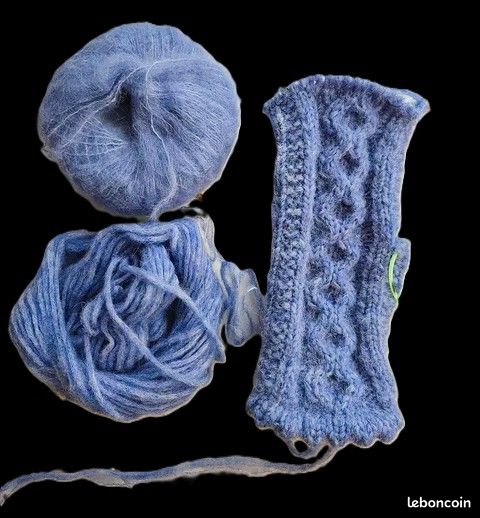 4 pelotes neuves (📏380M-⚖️68G au total) BRUSHED ALPACA SILK 77% alpaga et 23% soie de DROPS 3 coloris assortis (14 BRUME MATINALE + 33 GLACE PISTACHE + 28 BLEU PACIFIQUE) (image 8)