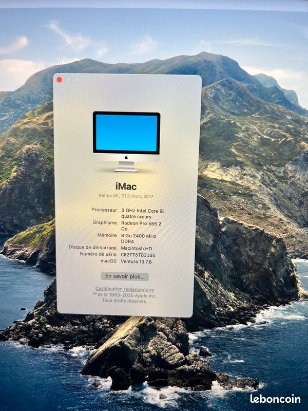 Restored A Apple iMac 21.5 Retina 4K Core i5-7400 Quad-Core 3.0GHz All-In-One Computer - 8GB 1TB Radeon Pro 555 (Mid 2017) MNDY2LL/A (Refurbished