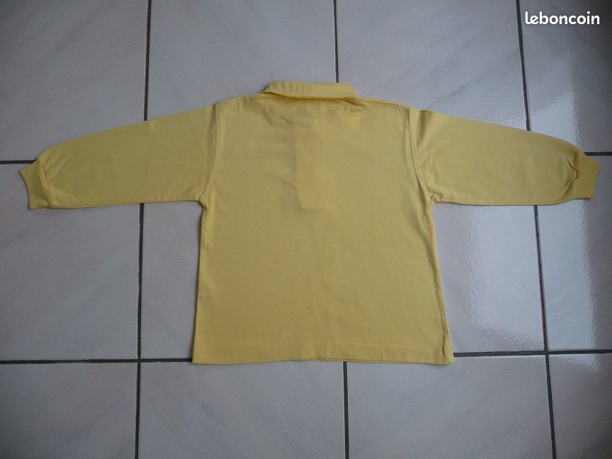 Polo jaune manches longues taille 4 ans (image 3)