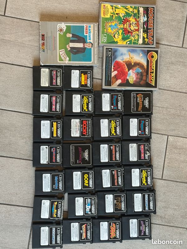 Lot consoles cbs+ 29 jeux vintage rétro gaming (image 1)