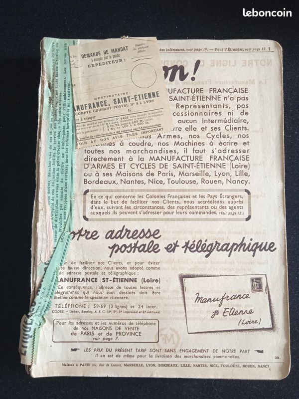 MANUFRANCE Original 1939 : Encore en parfait état