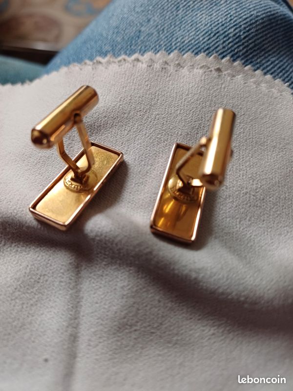 Paire De Boutons De Manchette Murat – Plaqué Or Jaune, Modèle 50