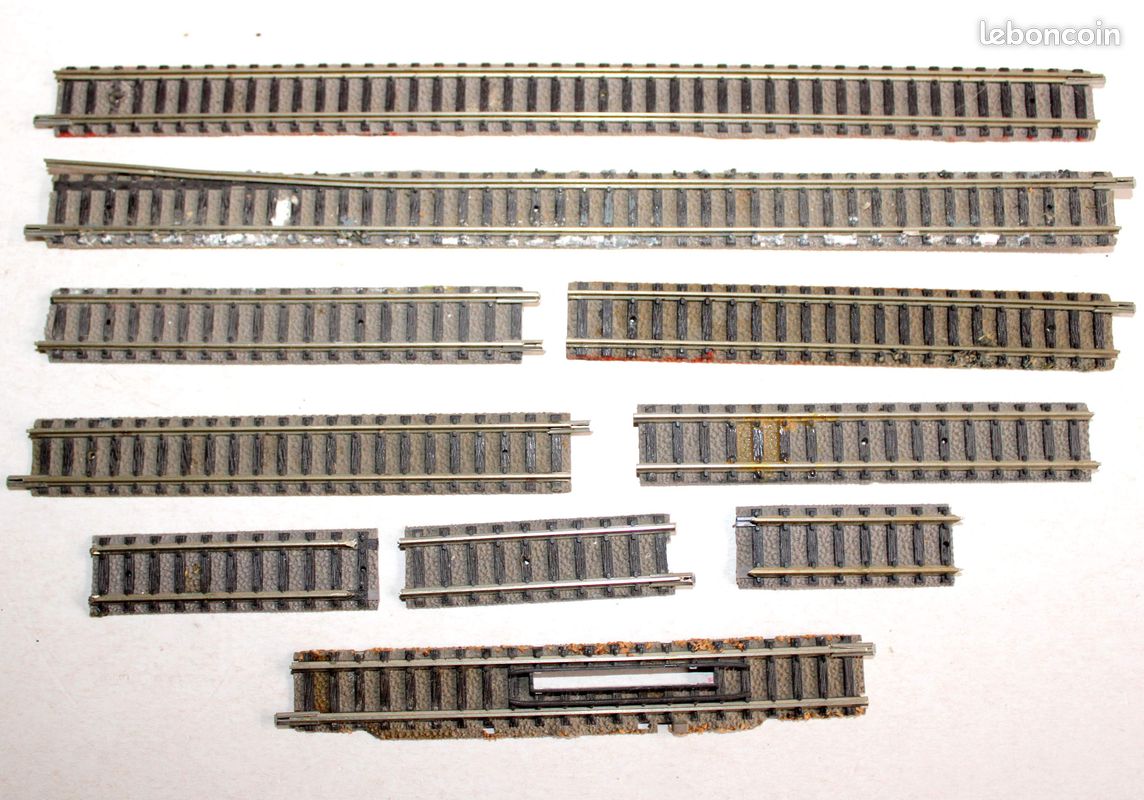 Rail droit Fleischmann 9101 (N) Voie Fleischmann piccolo (avec ballast) 1 pc(s) - Electronic France