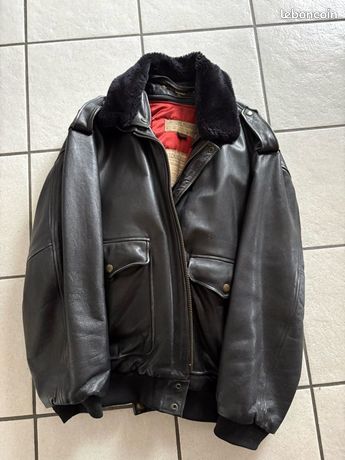 Veste En Cuir Redskins Pour Femme - Noire, Taille S, Occasion En Très Bon état