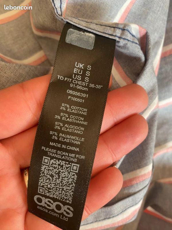 Chemise femme rayée Asos – Taille S (image 5)