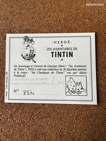 Figurine Tintin – Haddock En Corsaire Avec Milou – Pixi 4515 – Édition 1991 – État Correct