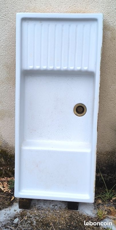 évier ancien 1 bac et 2 côtés (image 1)